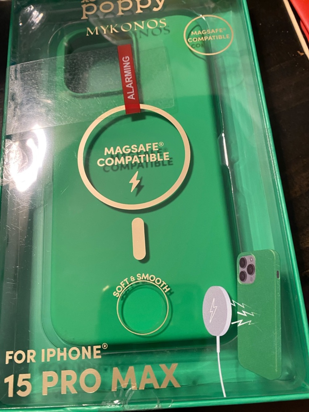 POPPY Mykonos MagSafe Compatible Green Case for iPhone 15 Pro Max (M224)